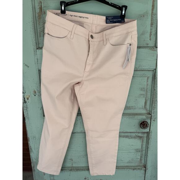 Talbots Denim - Talbot's NWT Pale Pink size 12 Petite high waist jegging ankle 34"x23" Summer